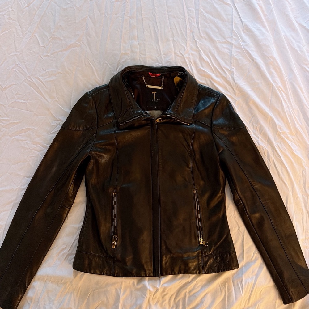 Ted Baker Black Leather Jacket
